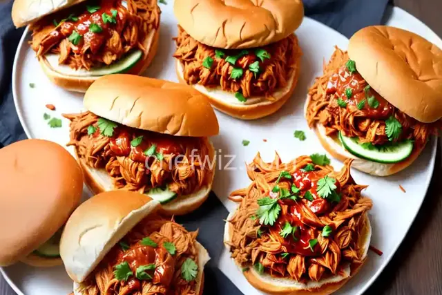 BBQ Pulled Chicken Sandwiches