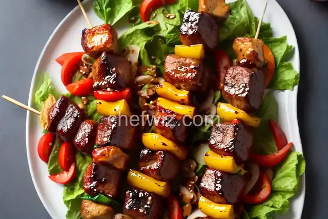 BBQ Teriyaki Pork Kebabs