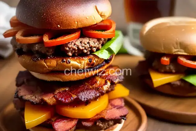 BBQ Western Bacon Beer Can Burger