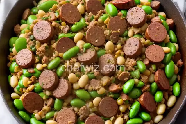 BDukes Lima Beans, Cabbage and Smoked Sausage