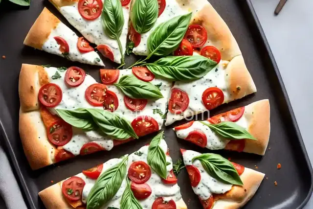 BLAT Pizza with Basil Mayo