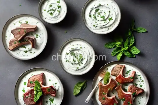 Baby Lamb Chops with Mint Yogurt Dipping Sauce