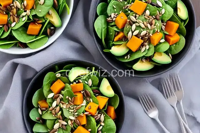 Baby Spinach, Avocado, and Pumpkin Seed Salad
