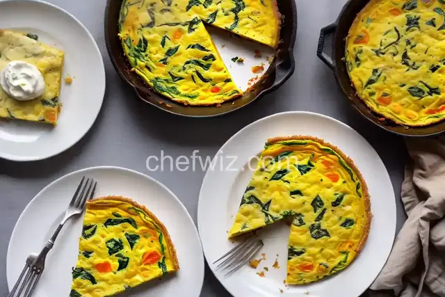 Baby Spinach Frittata with Sweet Potato Hash Crust