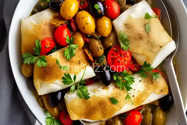 Bacalhau Portuguese ao Forno (Salt Cod with Tomatoes and Olives)