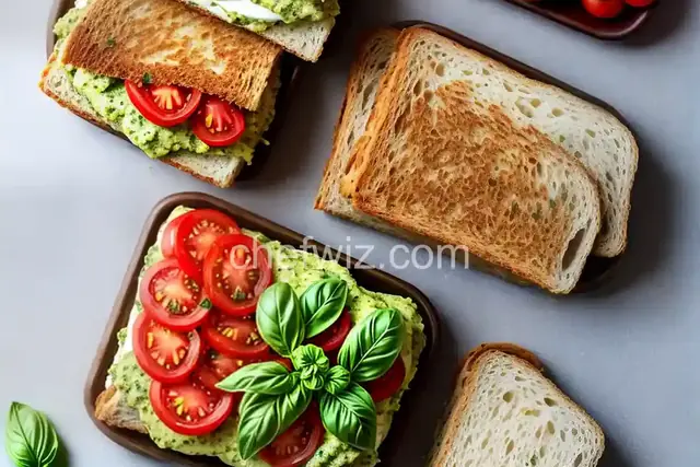 Bacon, Basil Pesto, and Tomato Sandwich