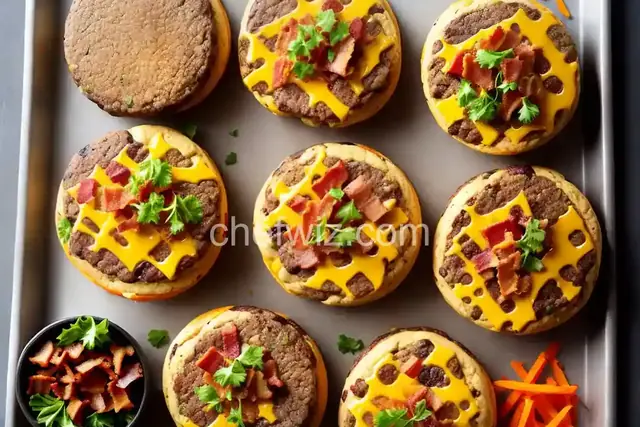Bacon-Cheddar Bison Burgers