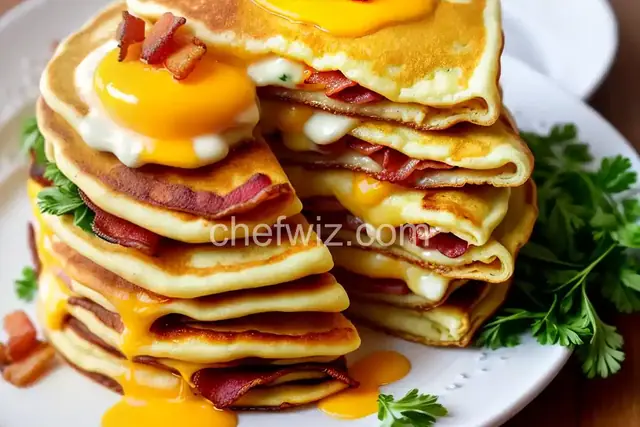 Bacon-Egg-And-Cheese-Stuffed Pancakes