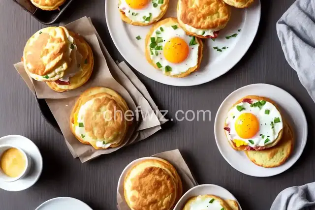 Bacon, Egg, and Cheese Buttermilk Biscuit Breakfast Sandwich