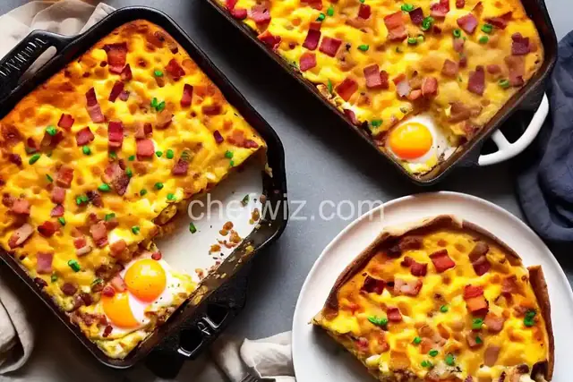 Bacon, Egg, and Cheese Strata