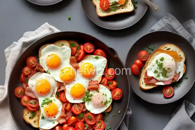 Bacon, Egg, and Tomato Toast