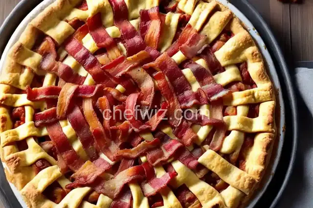 Bacon Lattice Breakfast Pie