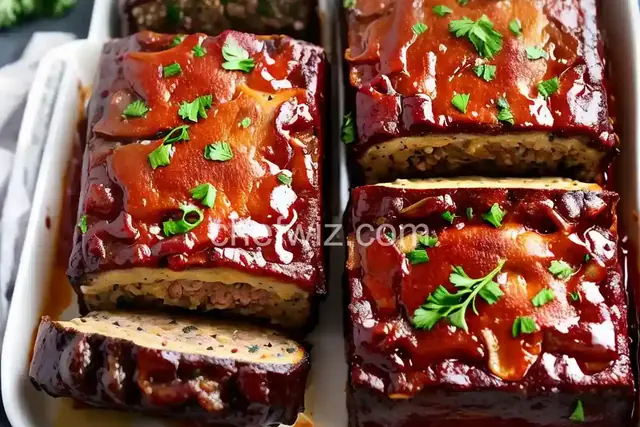 Bacon Mushroom Swiss Meatloaf