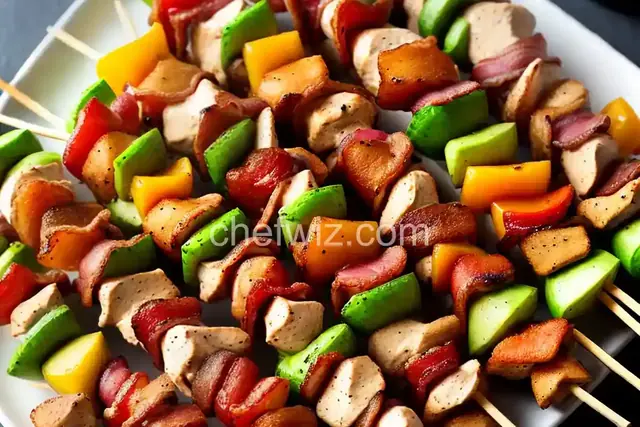Bacon Ranch Chicken Skewers