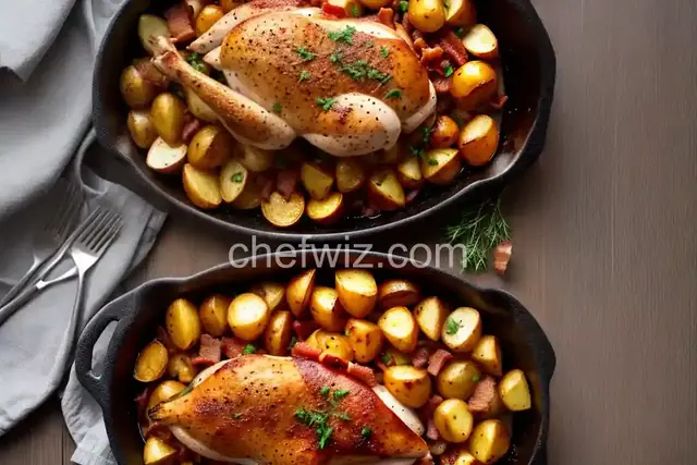Bacon-Roasted Chicken with Potatoes