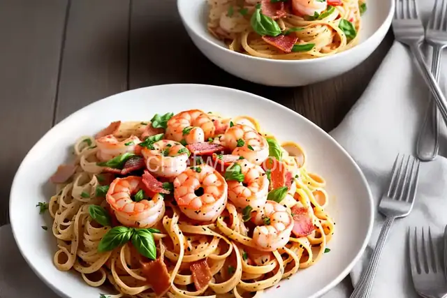 Bacon Shrimp Pasta
