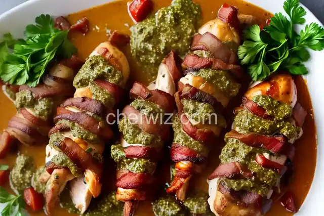 Bacon-Wrapped Chicken Pesto