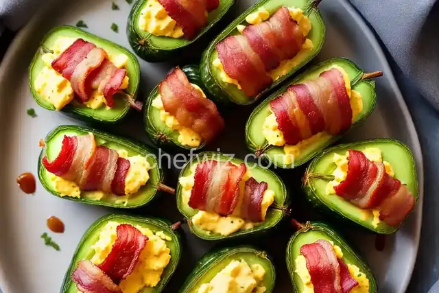 Bacon-Wrapped Pickles Stuffed with Pimento Cheese