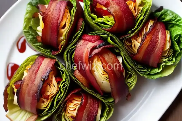 Bacon Wrapped Roasted Cabbage