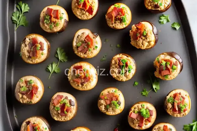 Bacon Wrapped Stuffed Mushrooms