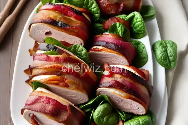 Bacon Wrapped Turkey Breast Stuffed with Spinach and Feta