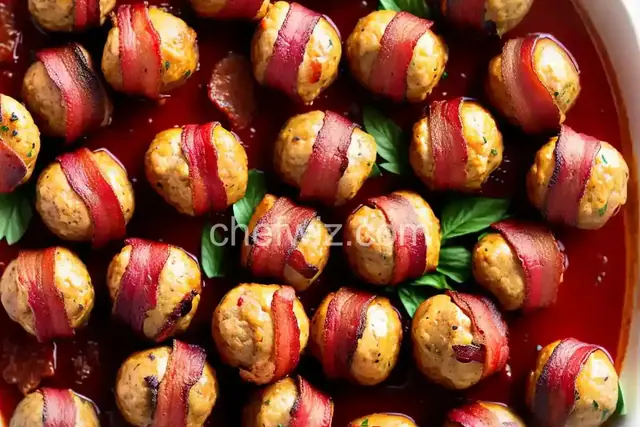 Bacon-Wrapped Turkey Meatballs