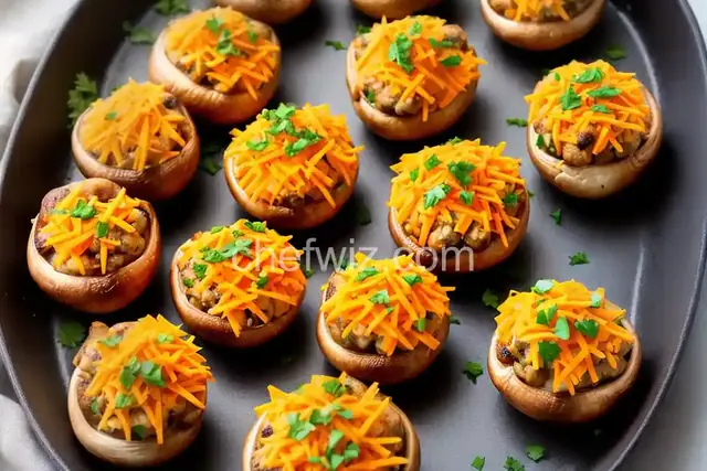 Bacon and Cheddar Stuffed Mushrooms