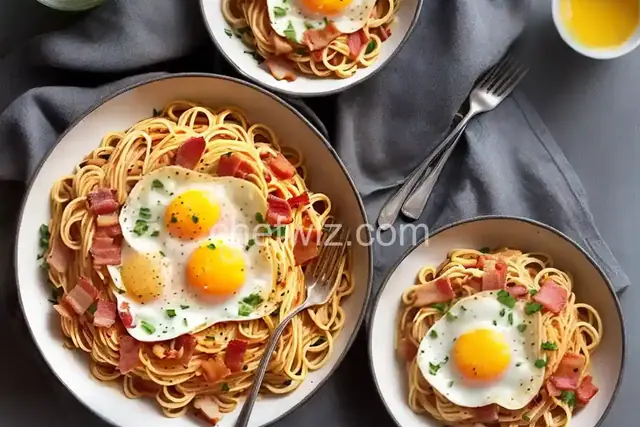 Bacon and Egg Spaghetti