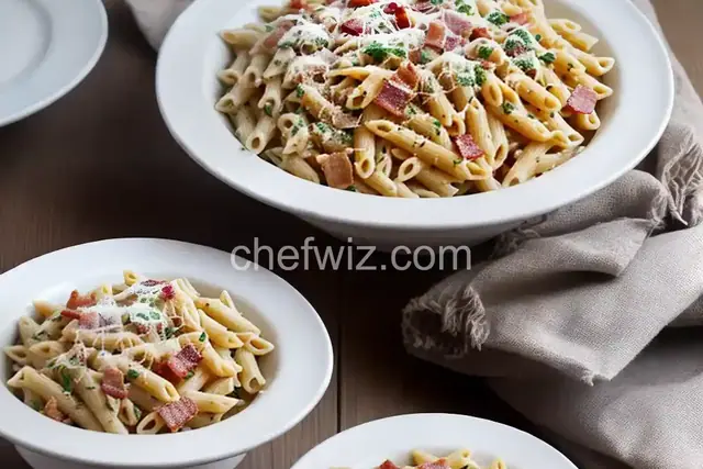 Bacon and Parmesan Penne Pasta