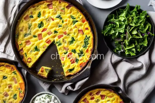 Bacon and Potato Frittata with Greens
