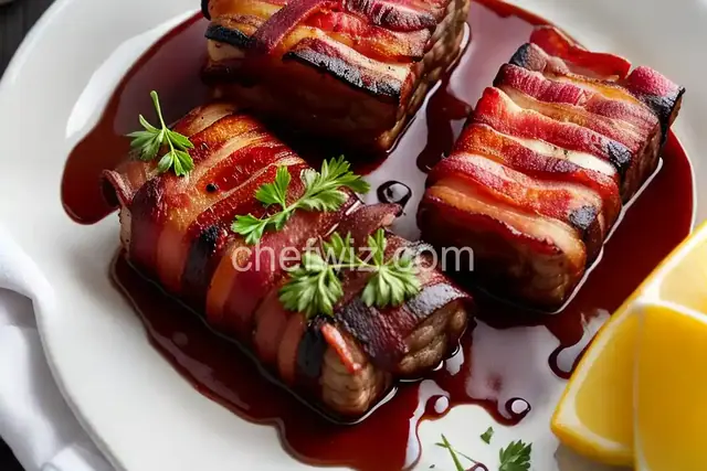 Bacon wrapped cube steak with hp sauce