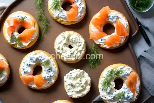 Bagels with Smoked Salmon and Whitefish Salad