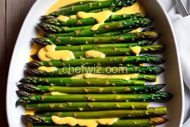 Baked Asparagus with Cheese Sauce