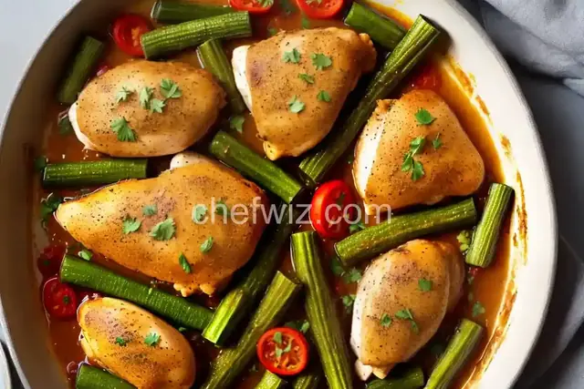 Baked Chicken and Okra