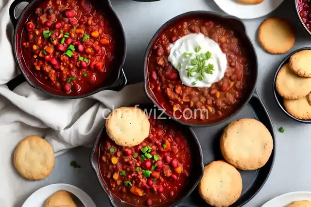 Baked Chili and Biscuits