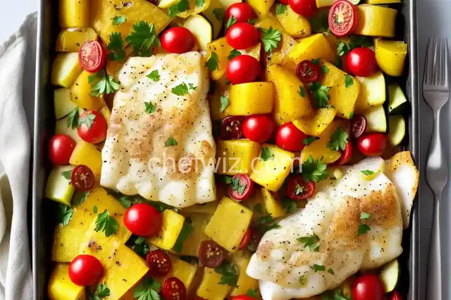 Baked Cod and Summer Squash in Foil Packets Recipe