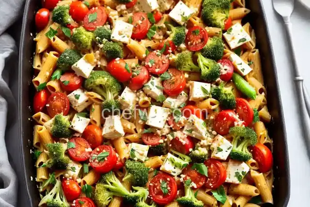 Baked Feta Pasta with Vegetables