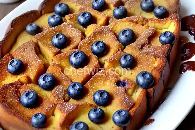 Baked French Toast with Blueberries