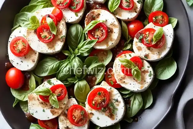 Baked Goat Cheese Caprese Salad