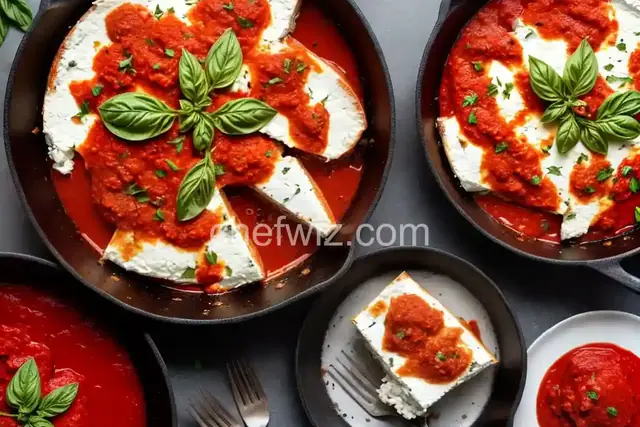 Baked Goat Cheese with Tomato Sauce