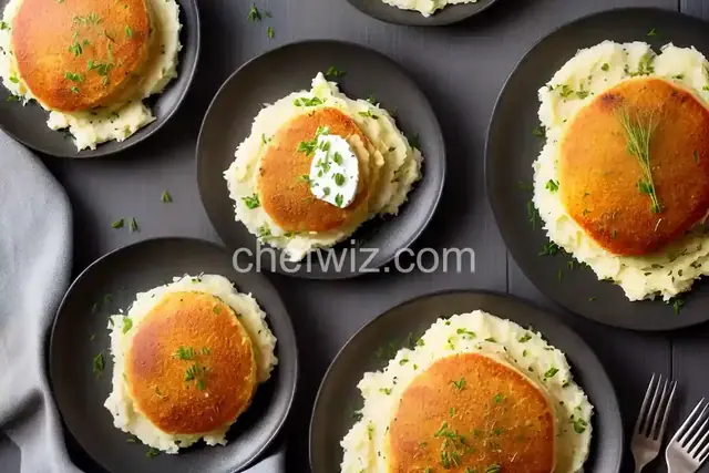 Baked Ham & Chive Mashed Potato Cakes