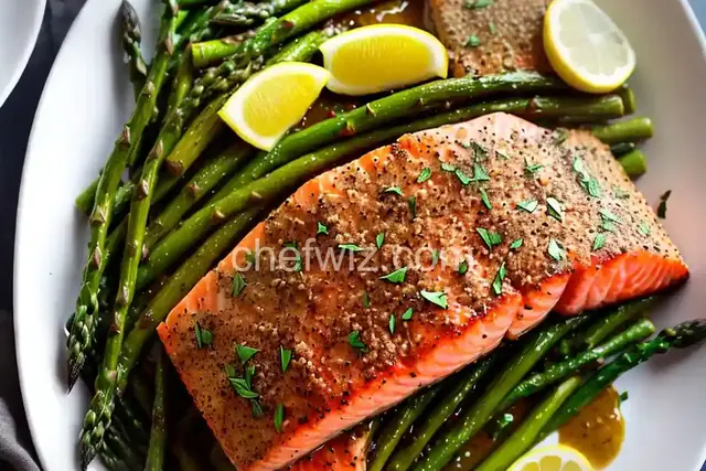 Baked Mustard-Crusted Salmon With Asparagus and Tarragon
