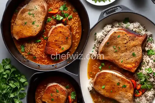 Baked Pork Chops and Rice