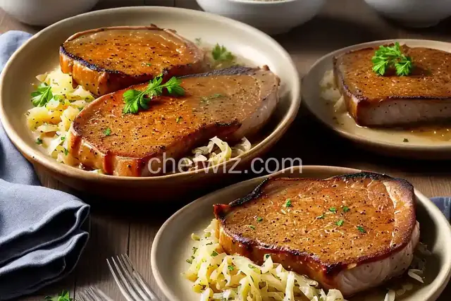 Baked Pork Chops with Sauerkraut