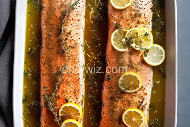 Baked Salmon With Lemon and Thyme