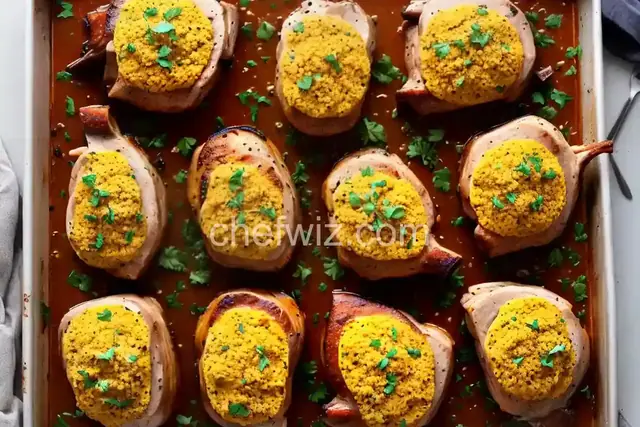 Baked Stuffed Pork Chops