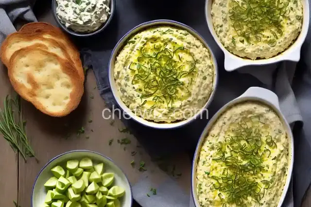 Baked Three-Cheese Onion Dip With Chive and Peperoncini