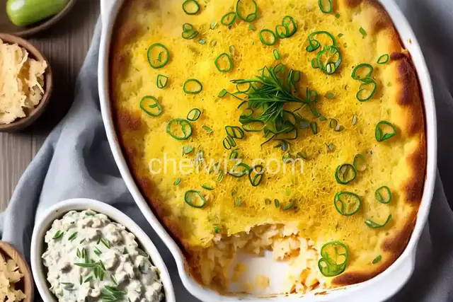 Baked Three-Cheese Onion Dip With Chive and Pepperoncini