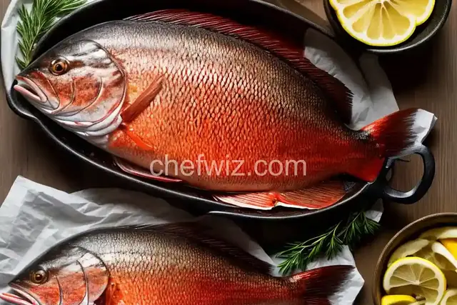 Baked Whole Red Snapper with Garlic