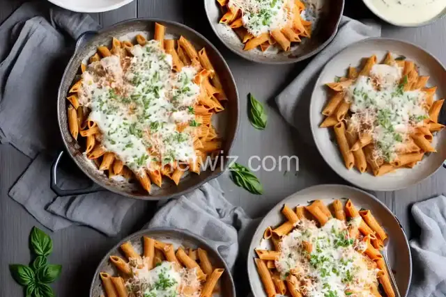 Baked Ziti With Two Mozzarellas and Parmesan Cream Sauce Recipe